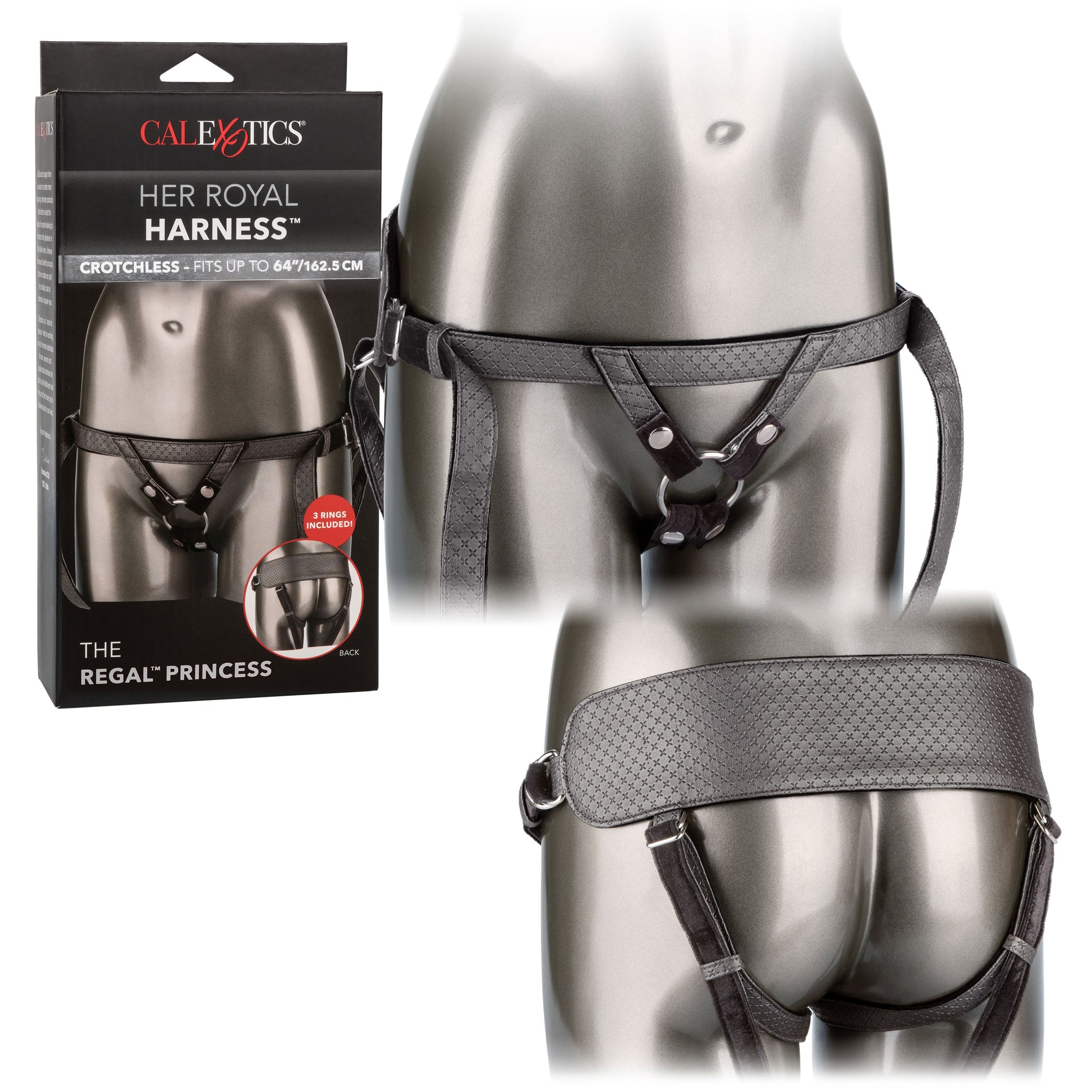 Her Royal Harness Regal Princess Crotchless Harness Pewter > Dildos > Strap On Harnesses - Tophatter Daily Deals