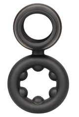 Alpha Liquid Silicone Dual Magnum Ring Black Stretchy Comfortable Size > Cock Ring > Sling - Tophatter Daily Deals