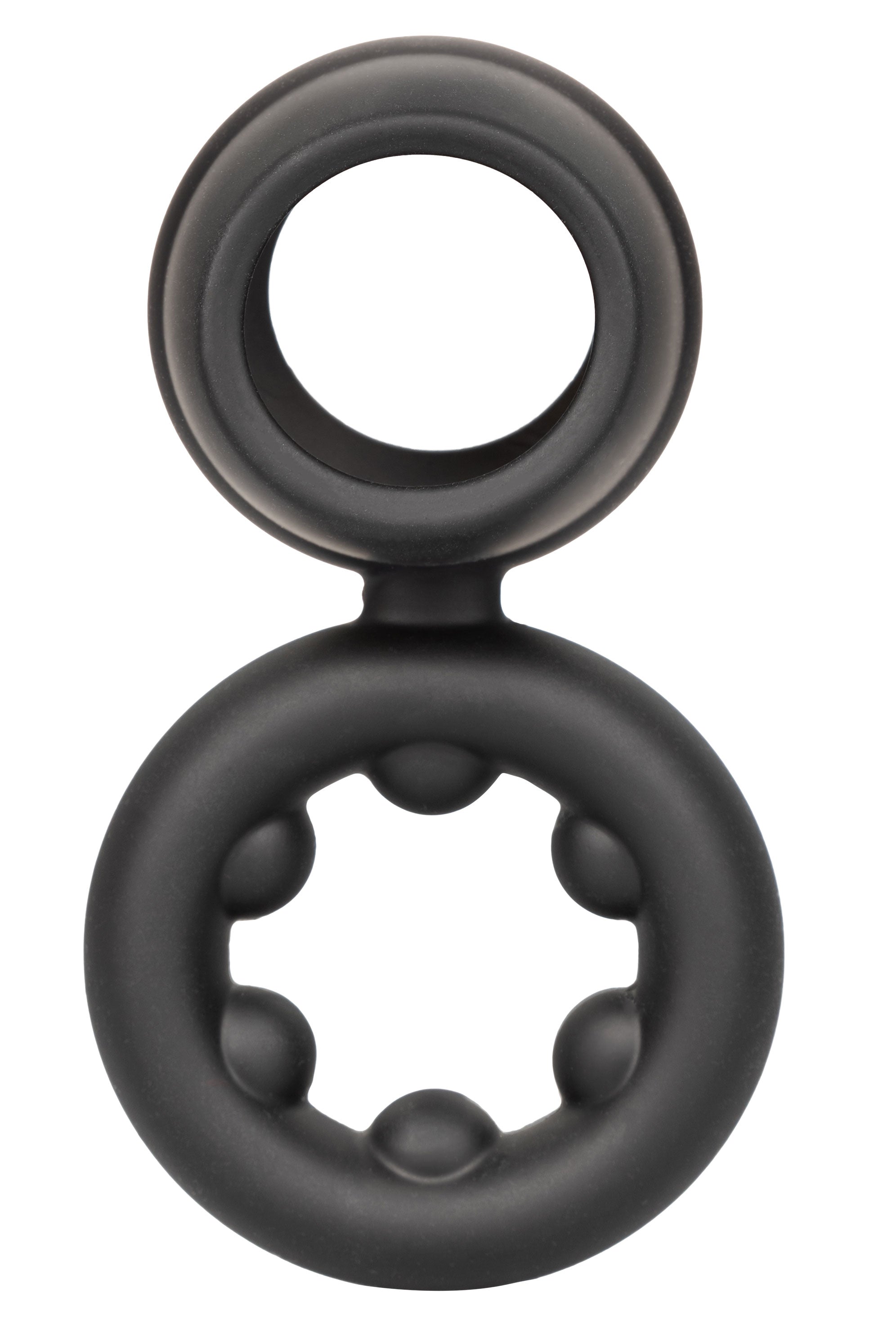 Alpha Liquid Silicone Dual Magnum Ring Black Stretchy Comfortable Size > Cock Ring > Sling - Tophatter Daily Deals