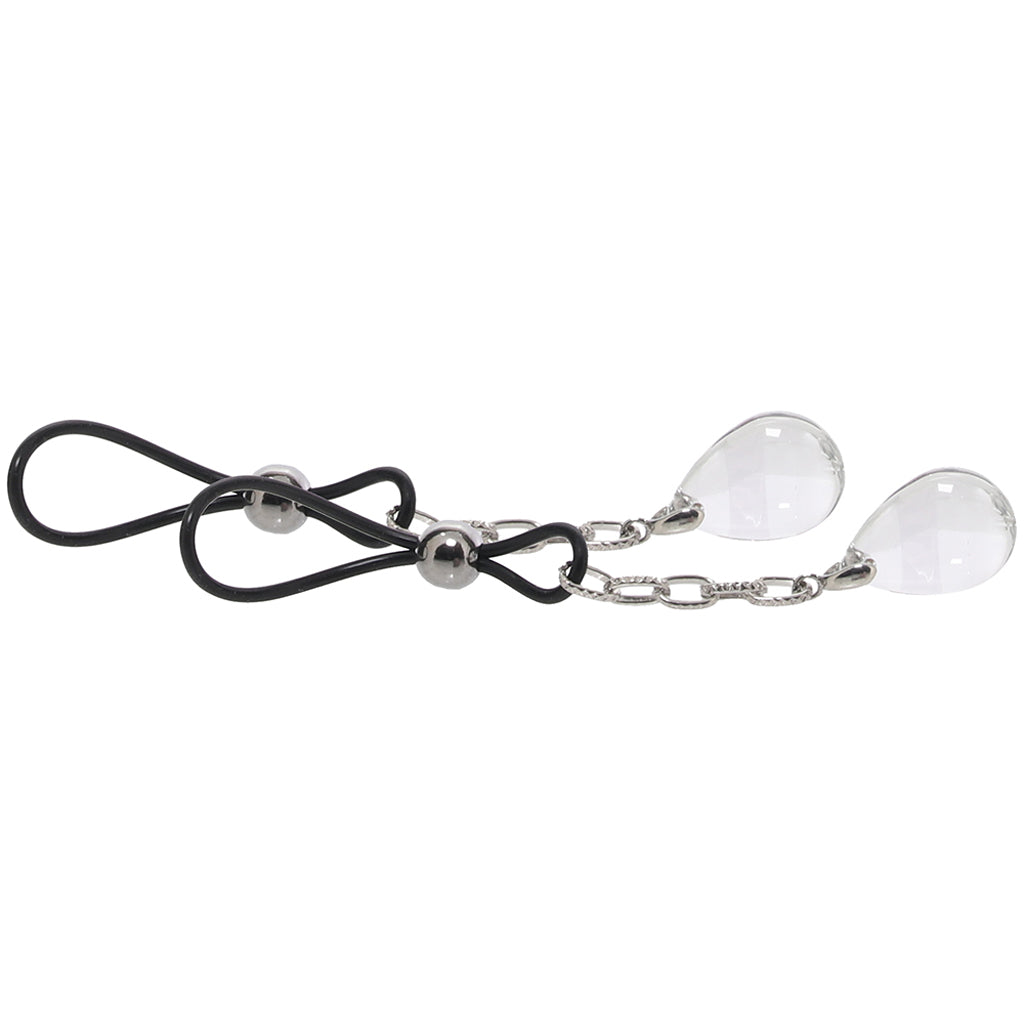 nipple play Non-Piercing Nipple Jewelry in Crystal - Tophatter's Adult Products Bondage and Fetish > Nipple Stimulators & Clamps - Tophatter Daily Deals