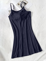 Round Neck Spaghetti Strap Cami Dress with Bra Casual Dresses - Tophatter Daily Deals