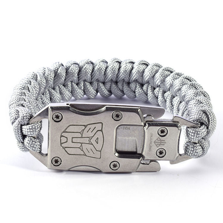 Outdoor Self-Help Self-Defense Hidden Bracelet Knife Transformers Pattern No.4 - Tophatter Daily Deals