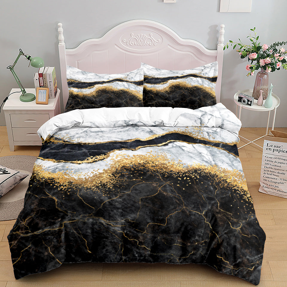 Bedding Home Textile Quilt Cover Three Piece Set K 0 - Tophatter Daily Deals