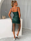 Sequin Fringe Spaghetti Strap Dress Cocktail Dresses - Tophatter Daily Deals