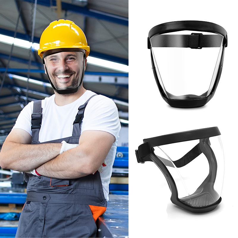 Face Shield Anti Fog Waterproof Protective Visor Silicone Black - Tophatter Daily Deals
