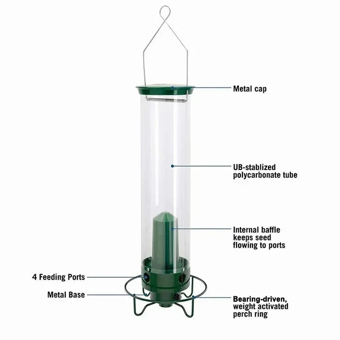 Squirrel Proof Bird Feeder Heavy Duty Spinning Perch - Tophatter Daily Deals