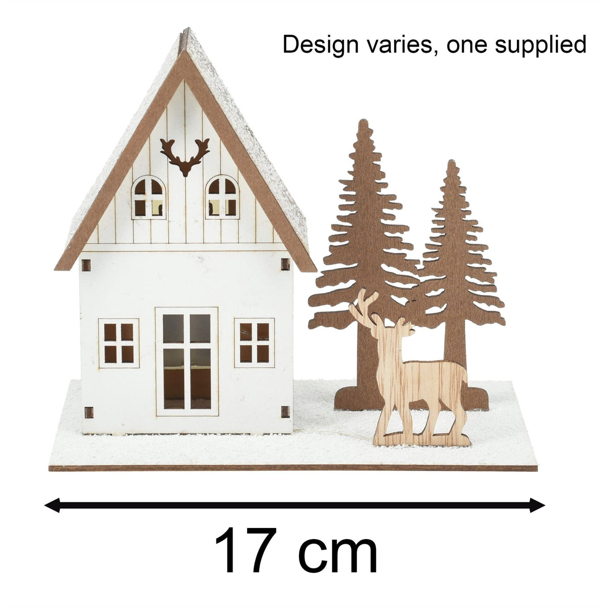 Light Up Wooden Christmas House | LED Winter Scene Ornament Christmas Decoration LED Light - Tophatter Daily Deals