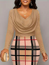 Plus Size Plaid Long Sleeve Mini Dress Casual Dresses - Tophatter Daily Deals