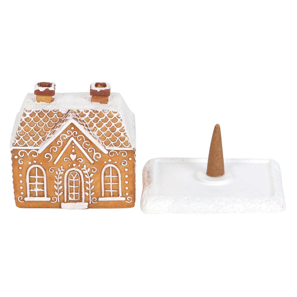 Gingerbread House Incense Burner Festive Christmas Ornament with Cinnamon Cones Oil Burner - Tophatter Daily Deals