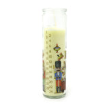 Santa's Workshop Christmas Advent Candle | Pillar Candle in Glass Jar - 21cm Advent Candle - Tophatter Daily Deals