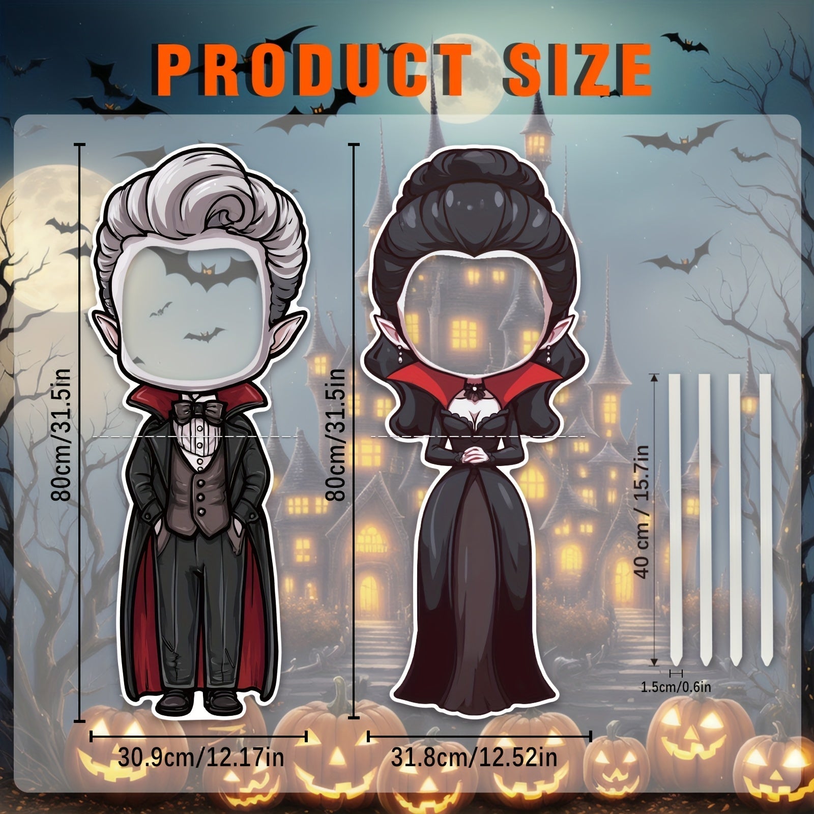 Halloween Vampire Yard Stake Sign (2pcs) Halloween - Tophatter Daily Deals