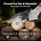 6-inch Cordless Mini Chainsaw – Handheld Electric, Lightweight, Battery-Powered Home Improvement - Tophatter Daily Deals