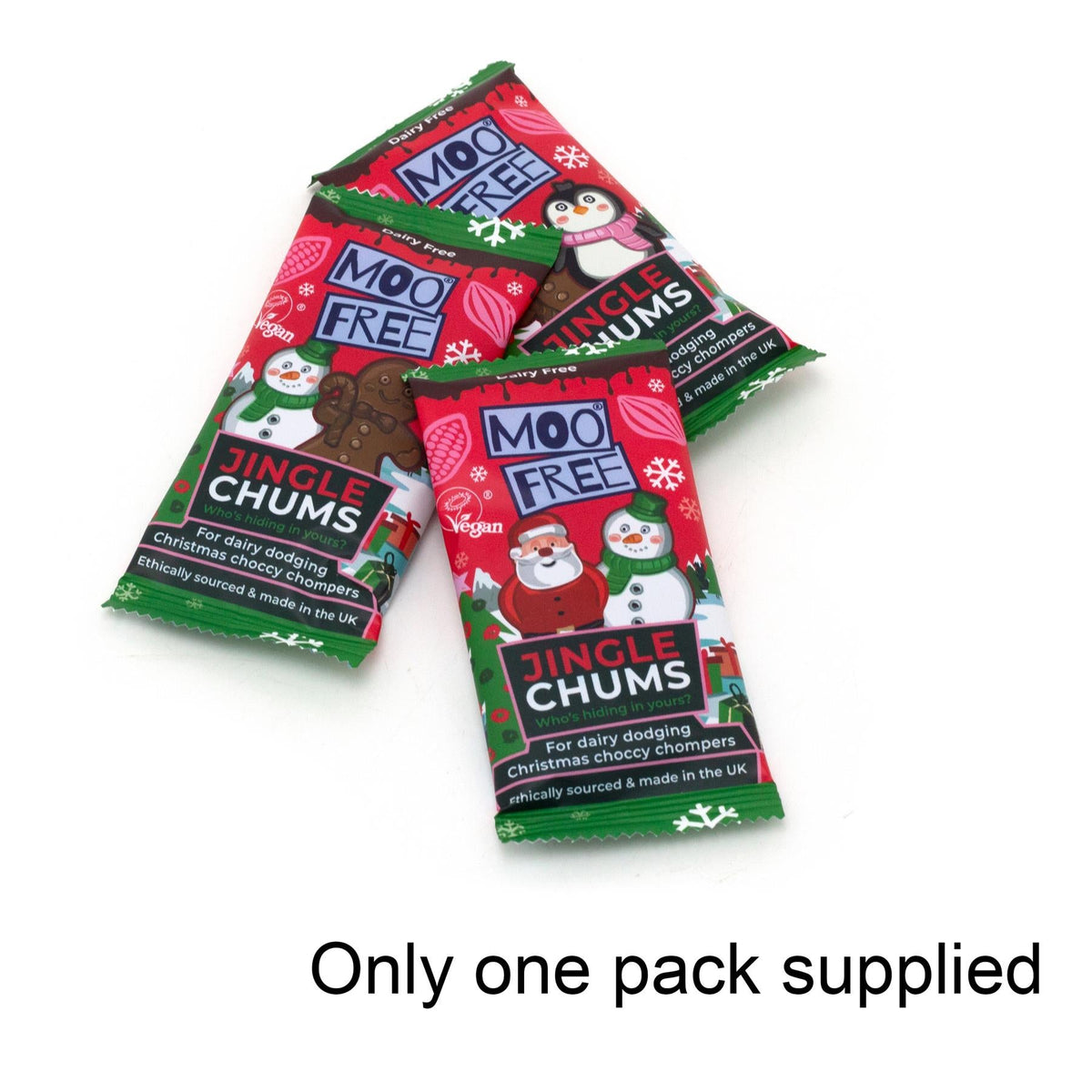Jingle Chums Surprises | Vegan Christmas Chocolate, Dairy-Free Kids Treat - 15g Chocolate - Tophatter Daily Deals