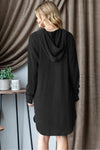 Heimish Ribbed Long Sleeve Hooded Dress Casual Dresses - Tophatter Daily Deals