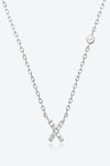 V To Z Zircon 925 Sterling Silver Necklace X Silver One Size Necklaces - Tophatter Daily Deals