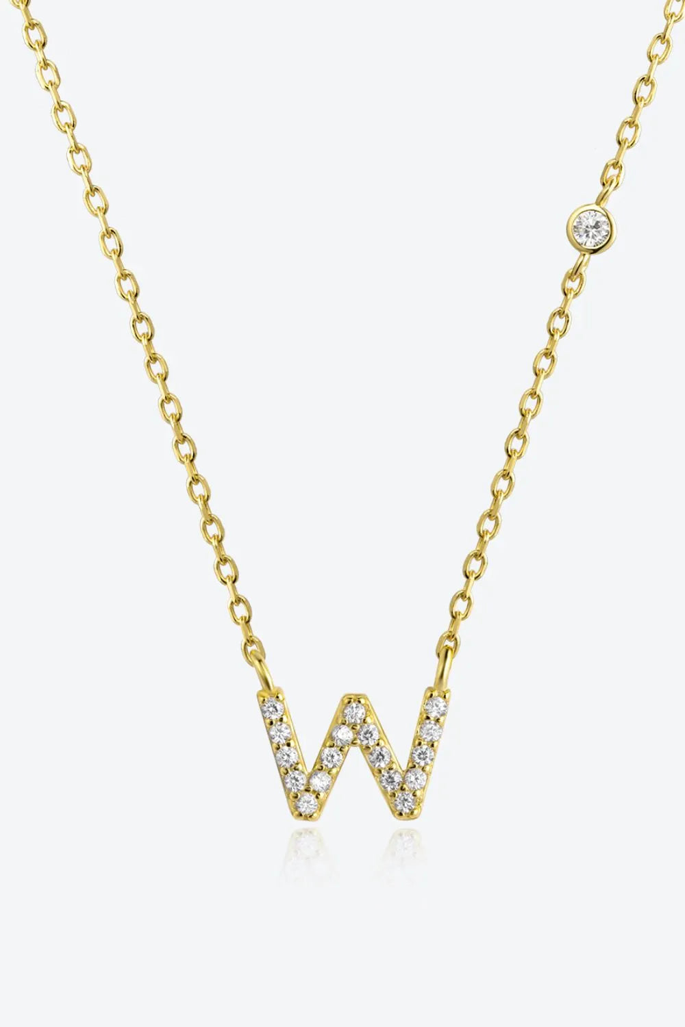 V To Z Zircon 925 Sterling Silver Necklace W Gold One Size Necklaces - Tophatter Daily Deals