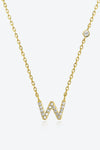 V To Z Zircon 925 Sterling Silver Necklace W Gold One Size Necklaces - Tophatter Daily Deals