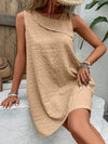 Asymmetrical Neck Sleeveless Dress Sand Casual Dresses - Tophatter Daily Deals