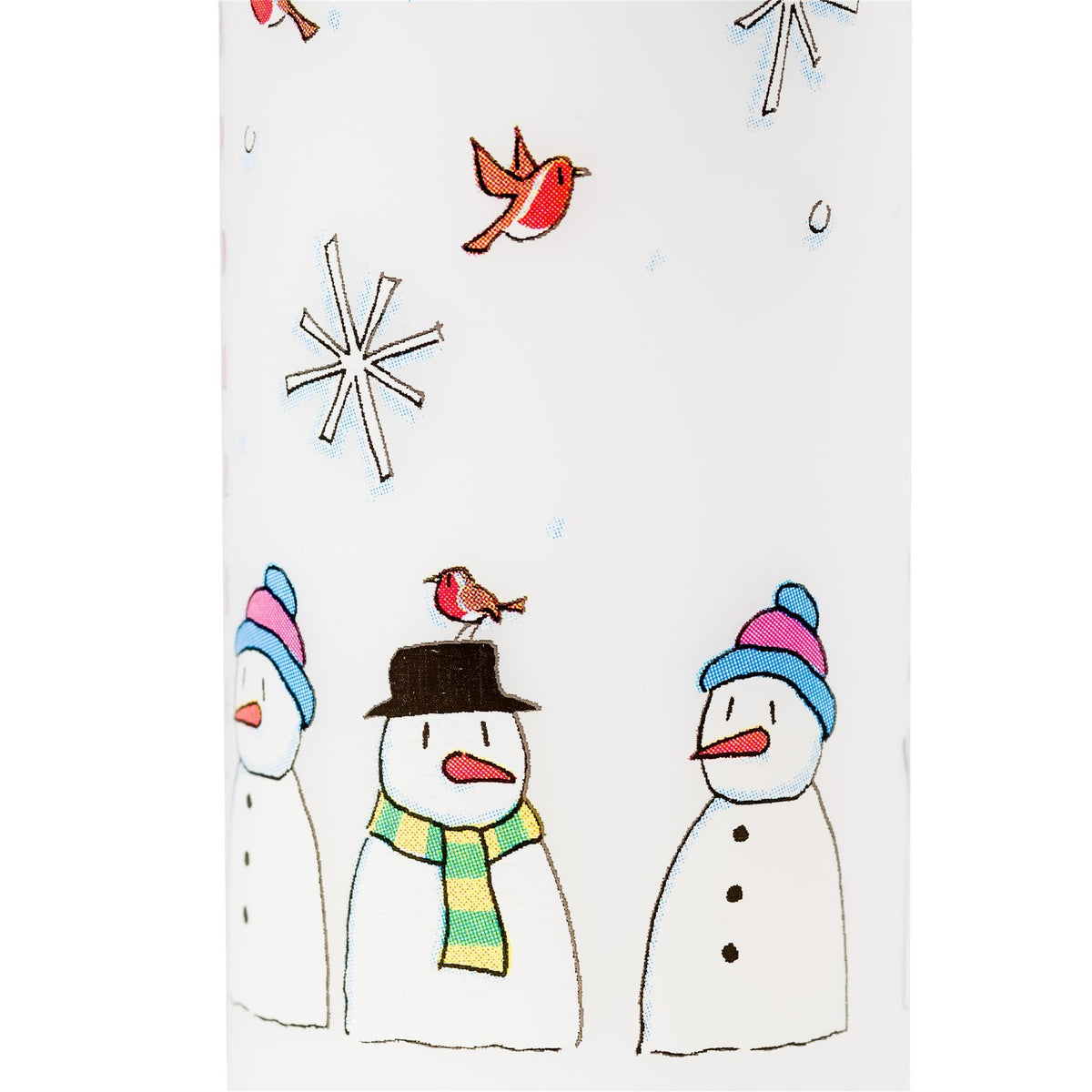 Traditional Countdown To Christmas Advent Dinner Pillar Candle - Snowman And Snowflake Design (Large Size) Advent Candle - Tophatter Daily Deals