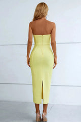 Seam Detail Strapless Sweetheart Neck Dress Cocktail Dresses - Tophatter Daily Deals