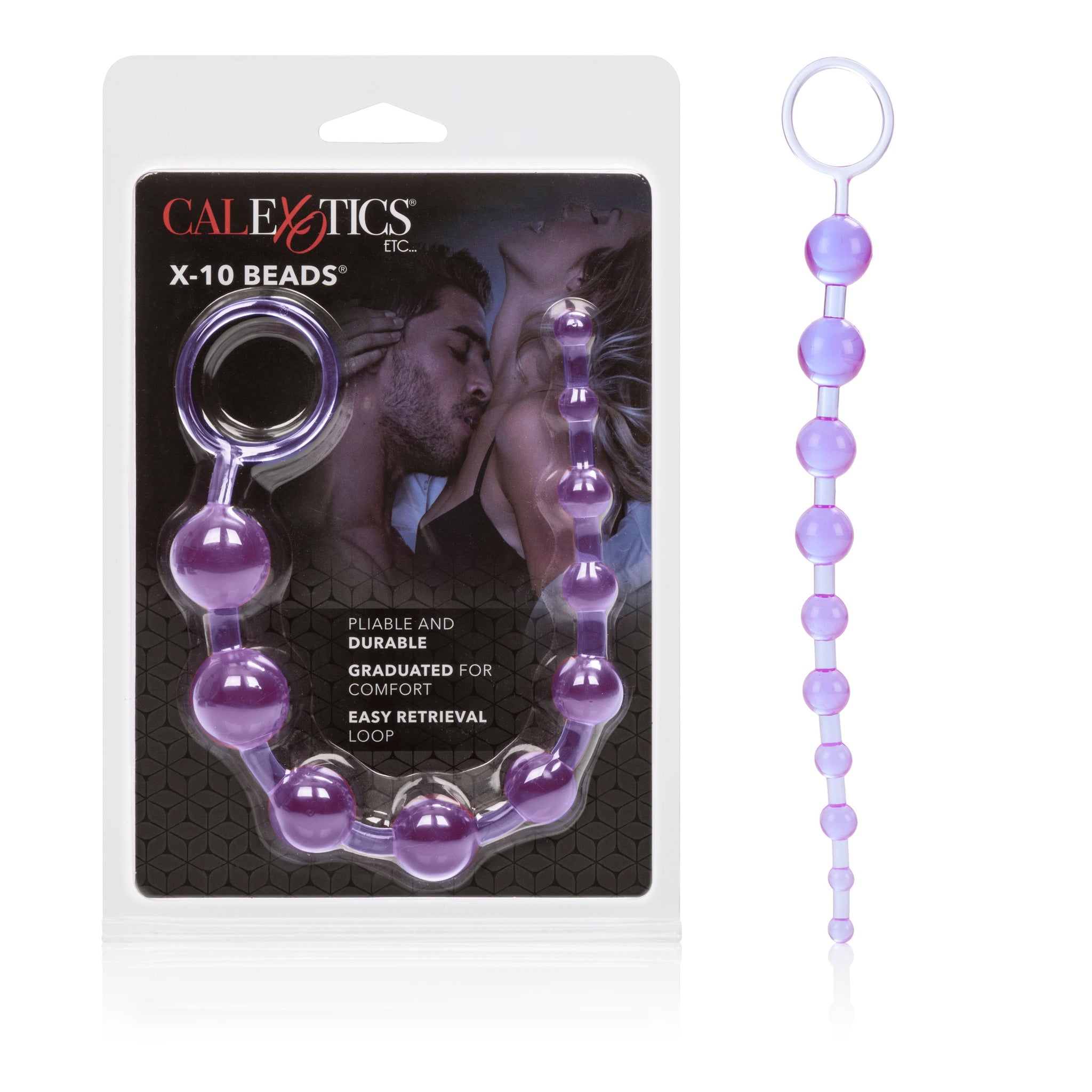 X-10 Beads Purple Graduated Anal Pleasure Beads with Easy Retrieval Loop and Smooth Jelly Finish > Anal Range > Anal Beads - Tophatter Daily Deals