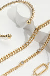 Gold 4Pcs Rhinestone Decor Twist Adjustable Chain Bracelet Set Bracelets - Tophatter Daily Deals