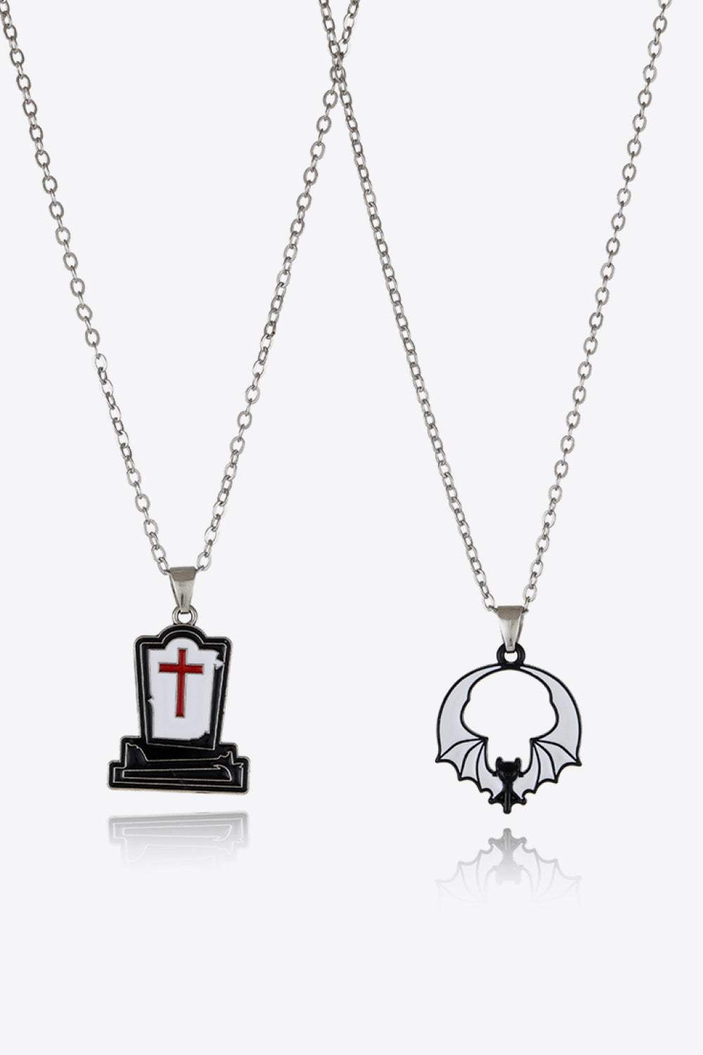 Two-Piece Halloween Theme Necklace Set Style E One Size Necklaces - Tophatter Daily Deals