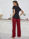 V-Neck Top and Gingham Pants Lounge Set Loungewear Sets - Tophatter Daily Deals