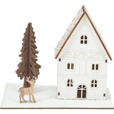 Light Up Wooden Christmas House | LED Winter Scene Ornament Christmas Decoration LED Light - Tophatter Daily Deals