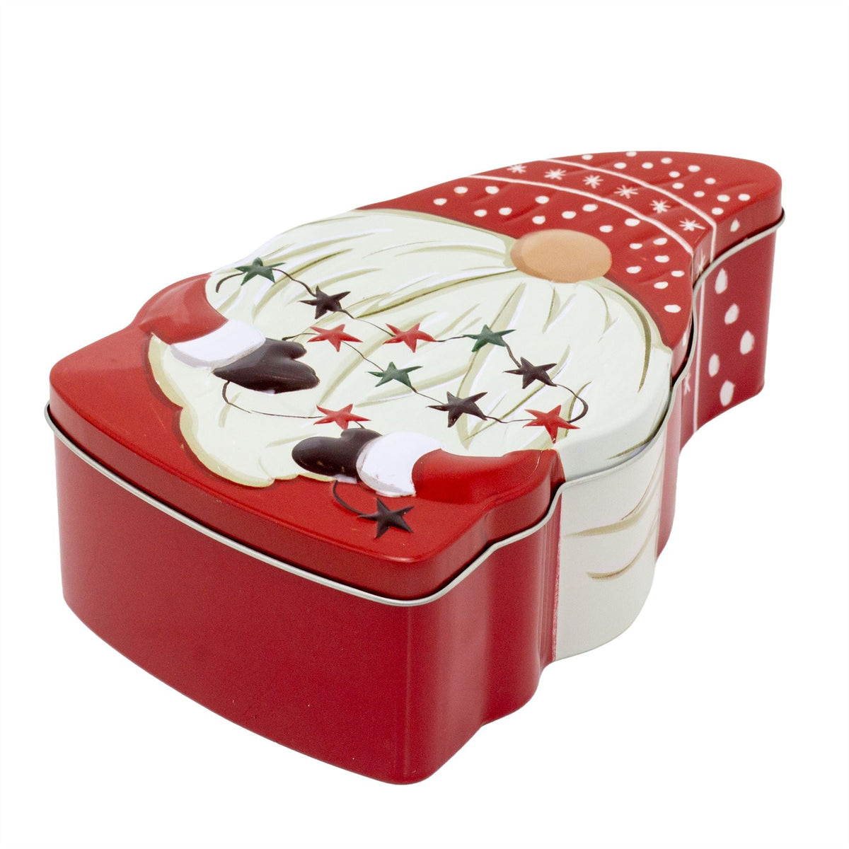 Christmas Gonk Storage Tin | Kitchen Food Tin Festive Santa Gnome Tin Tin - Tophatter Daily Deals