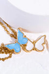 Butterfly Pendant Copper 14K Gold-Plated Necklace Necklaces - Tophatter Daily Deals
