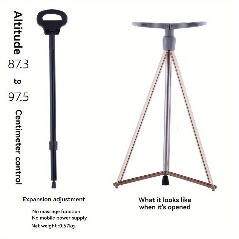 Portable Trekking Pole with Seat and Lock Camping & Hiking - Tophatter Daily Deals
