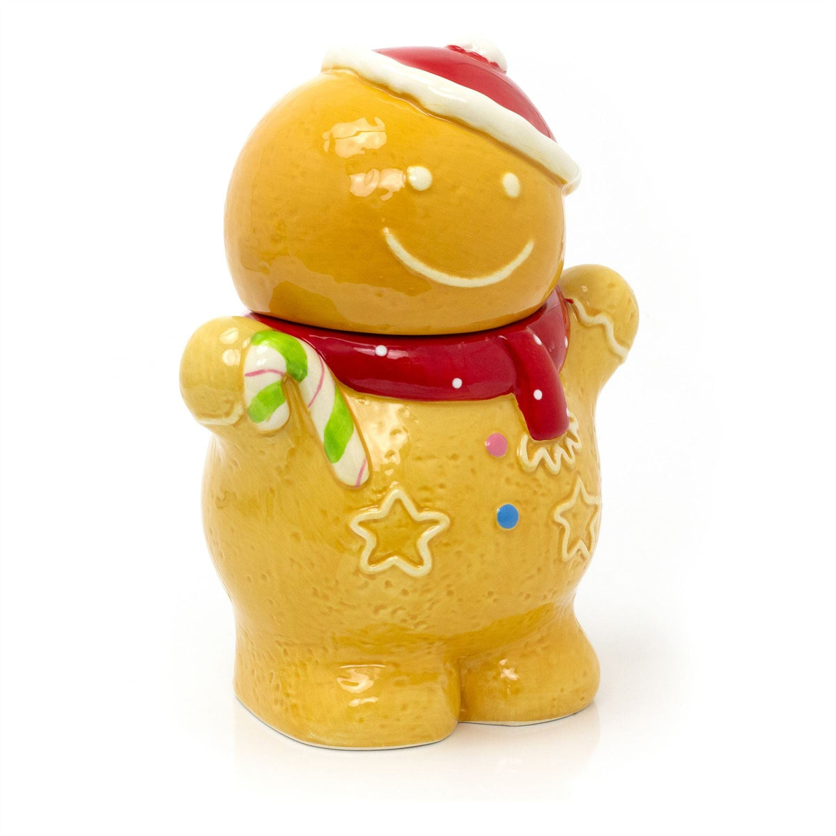 Christmas Gingerbread Storage Jar Ceramic Gingerbread Cookie Jar Biscuit Barrel - Boy Jar - Tophatter Daily Deals