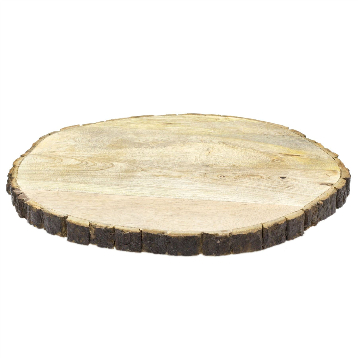 42cm Wooden Tree Trunk Cake Stand | Large Wedding Birthday Cake Round Display Board | Serving Platter Table Centerpiece Cake Stand - Tophatter Daily Deals