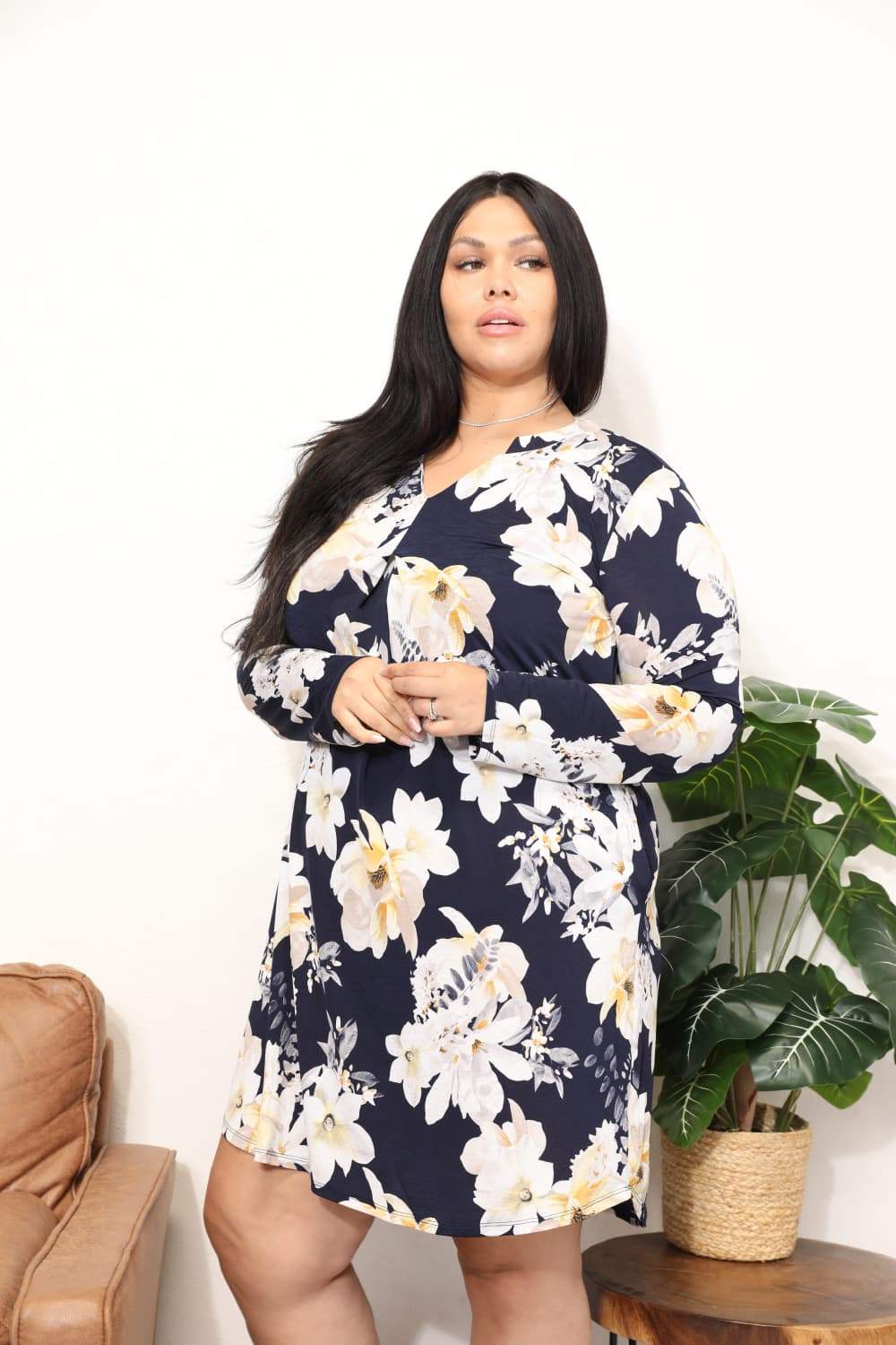 Sew In Love Full Size Flower Print Shirt Dress Casual Dresses - Tophatter Daily Deals