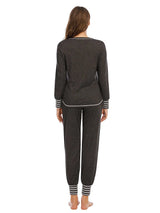 Round Neck Top and Pants Lounge Set Loungewear Sets - Tophatter Daily Deals