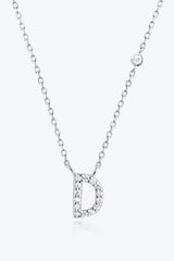 A To F Zircon 925 Sterling Silver Necklace D Silver One Size Necklaces - Tophatter Daily Deals