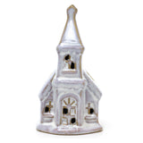 Ceramic LED Church | Light-Up Christmas Chapel Ornament Festive Decoration 12cm LED Light - Tophatter Daily Deals