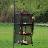 3-Tier Camping Storage Net Foldable Hanging Rack Camping & Hiking - Tophatter Daily Deals