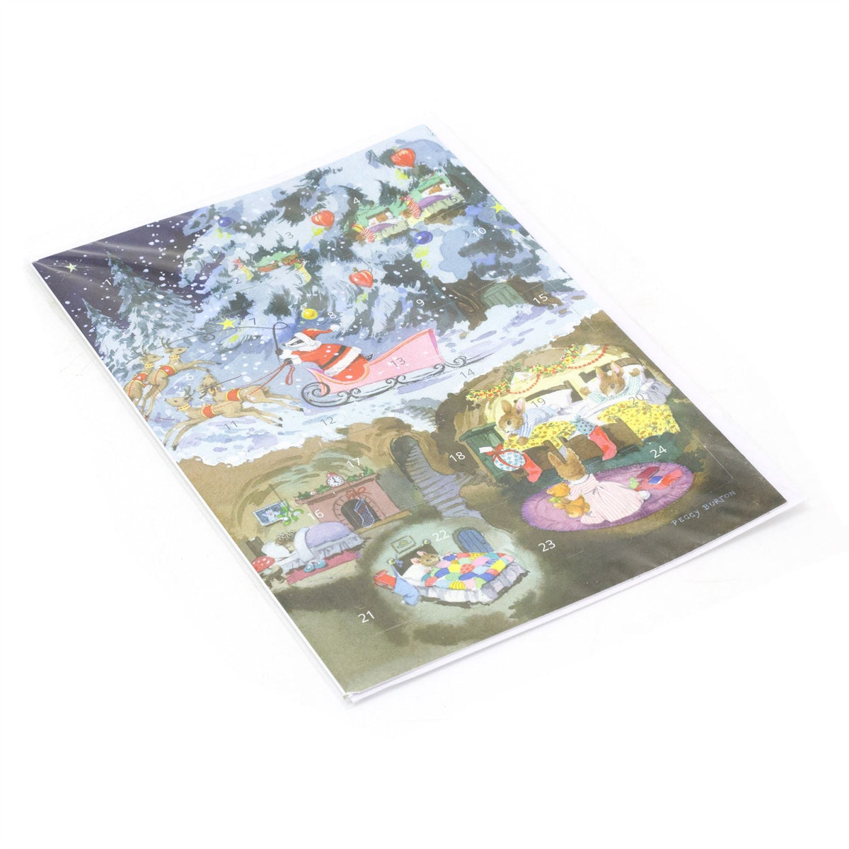 Badger Father Christmas Advent Calendar Greetings Card | Advent Calendar - A5 Advent Calendar - Tophatter Daily Deals