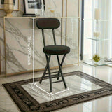 Chair Ergonomic Metal Frame with Back Support Folding Chairs & Stools - Tophatter Daily Deals