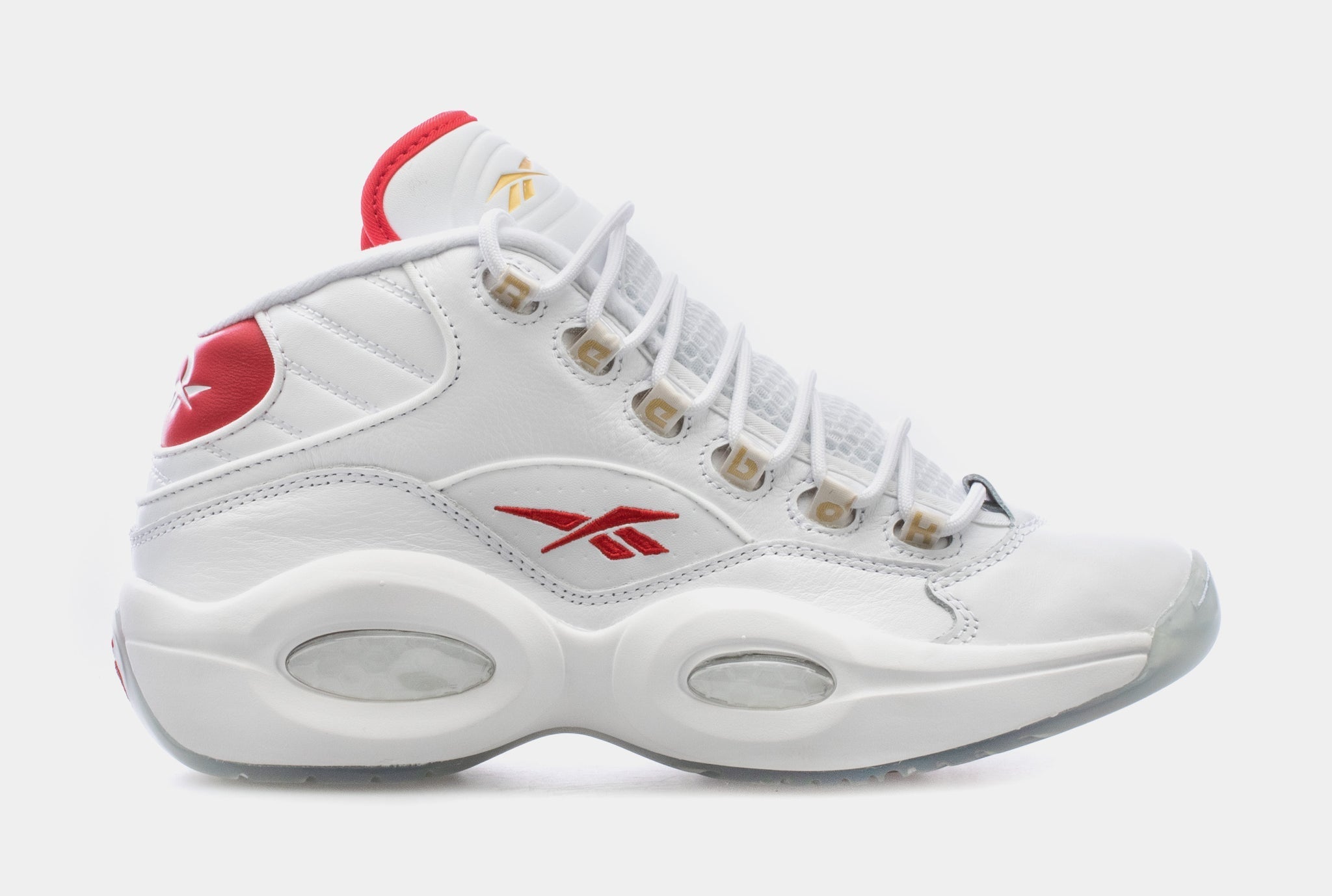 Reebok Men's Question Mid Shoes Ftwwht Ftwwht Vecred 3.5 Footwear - Tophatter Daily Deals