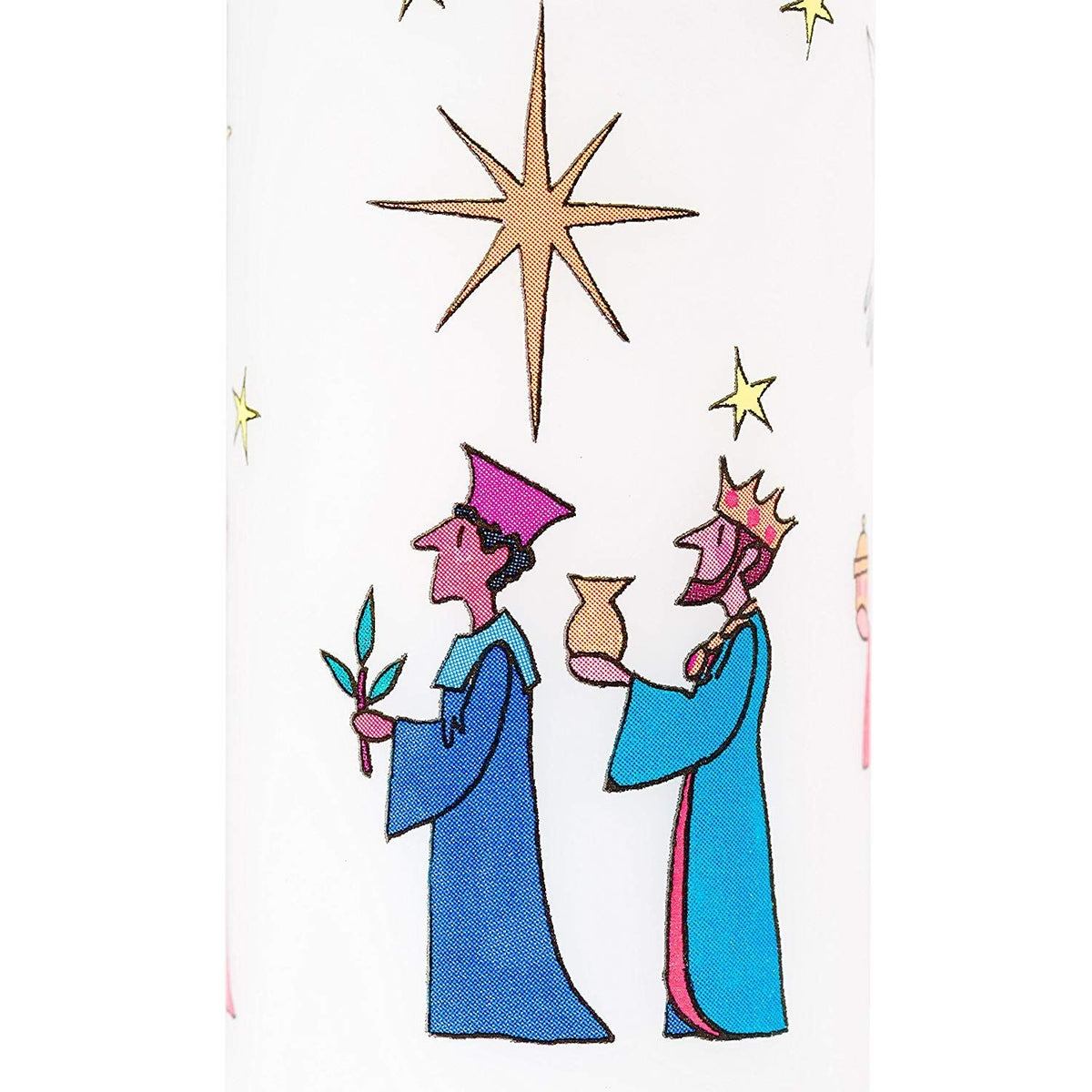 Traditional Countdown To Christmas Advent Dinner Pillar Candle ~ Wise Men Design (Large Size) Advent Candle - Tophatter Daily Deals