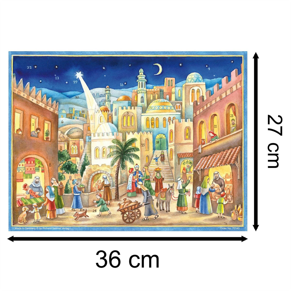 City Of Bethlehem Christmas Advent Calendar | Religious Advent Calendar Advent Calendar - Tophatter Daily Deals
