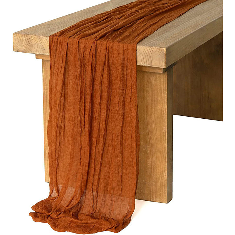 Balinese Crinkle Table Flag Boho Twist Tablecloth 0 - Tophatter Daily Deals