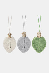 Leaf Macrame Pendant Necklace Necklaces - Tophatter Daily Deals