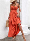 Spaghetti Strap Cutout Tie Back Maxi Dress Casual Dresses - Tophatter Daily Deals