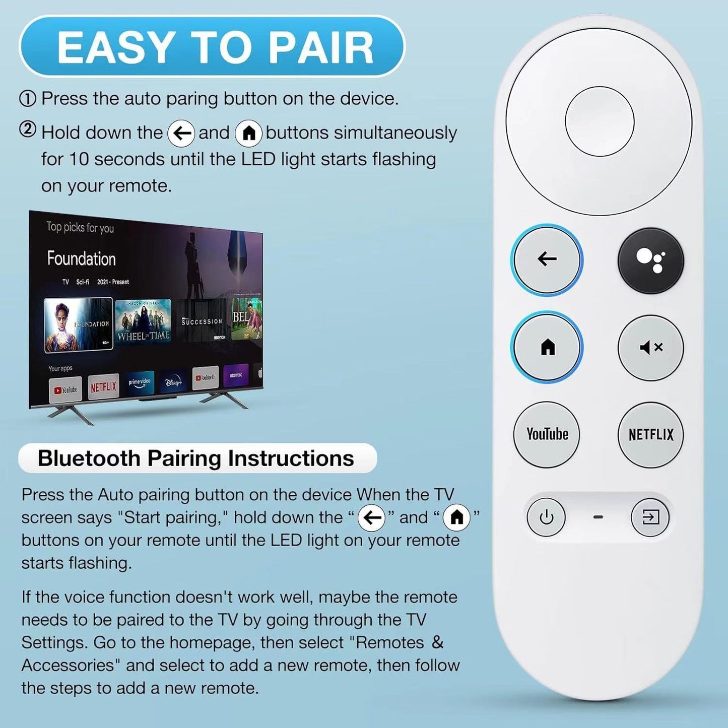 Applicable To TV Bluetooth Voice Remote Control 0 - Tophatter Daily Deals