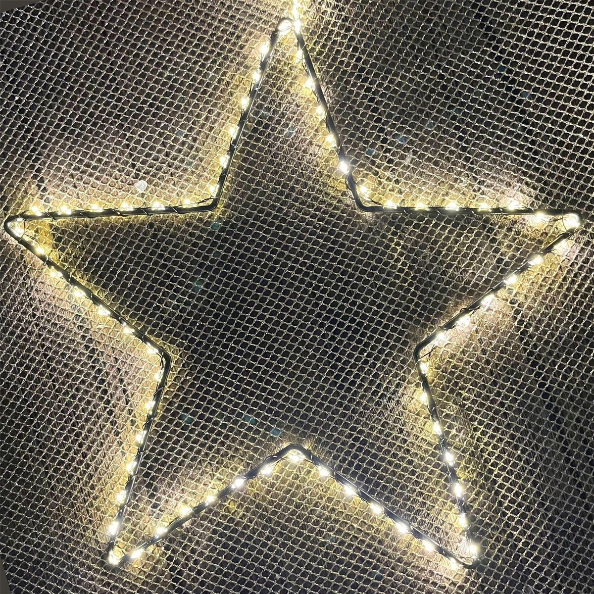 Medium Silhouette LED Christmas Star | 77 LED Star Light Window Decoration - 28cm LED Light - Tophatter Daily Deals