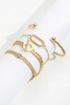 Gold 4Pcs Rhinestone Decor Twist Adjustable Chain Bracelet Set Bracelets - Tophatter Daily Deals